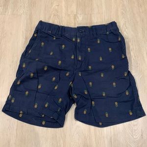 Pineapple Print Navy Shorts